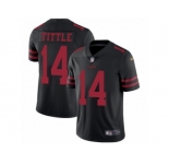Youth Nike San Francisco 49ers #14 Y.A. Tittle Vapor Untouchable Limited Black NFL Jersey