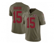Youth Nike San Francisco 49ers #15 Pierre Garcon Limited Olive 2017 Salute to Service NFL Jersey