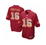 Youth Nike San Francisco 49ers #16 Joe Montana Limited Red Strobe NFL Jersey