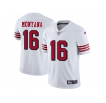 Youth Nike San Francisco 49ers #16 Joe Montana White Rush Stitched NFL Vapor Untouchable Limited Jersey