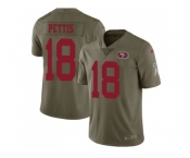 Youth Nike San Francisco 49ers #18 Dante Pettis Olive Stitched NFL Limited 2017 Salute to Service Jersey