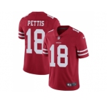 Youth Nike San Francisco 49ers #18 Dante Pettis Red Team Color Stitched NFL Vapor Untouchable Limited Jersey