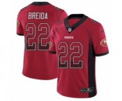 Youth Nike San Francisco 49ers #22 Matt Breida Limited Red Rush Drift Fashion NFL Jersey