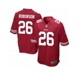 Youth Nike San Francisco 49ers #26 Rashard Robinson Game Red Team Color NFL Jersey