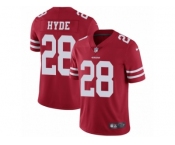 Youth Nike San Francisco 49ers #28 Carlos Hyde Vapor Untouchable Limited Red Team Color NFL Jersey