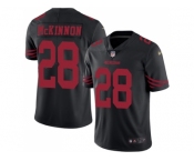Youth Nike San Francisco 49ers #28 Jerick McKinnon Black Stitched NFL Limited Rush Jersey