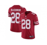 Youth Nike San Francisco 49ers #28 Jerick McKinnon Red Team Color Stitched NFL Vapor Untouchable Limited Jersey