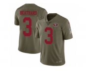 Youth Nike San Francisco 49ers #3 C. J. Beathard Limited Olive 2017 Salute to Service NFL Jersey