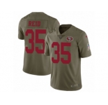 Youth Nike San Francisco 49ers #35 Eric Reid Limited Olive 2017 Salute to Service NFL Jersey