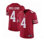 Youth Nike San Francisco 49ers #4 Nick Mullens Red Team Color Vapor Untouchable Limited Player NFL Jersey