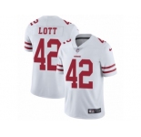 Youth Nike San Francisco 49ers #42 Ronnie Lott Vapor Untouchable Limited White NFL Jersey