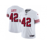 Youth Nike San Francisco 49ers #42 Ronnie Lott White Rush Stitched NFL Vapor Untouchable Limited Jersey