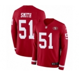 Youth Nike San Francisco 49ers #51 Malcolm Smith Limited Red Therma Long Sleeve NFL Jersey