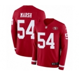 Youth Nike San Francisco 49ers #54 Cassius Marsh Limited Red Therma Long Sleeve NFL Jersey