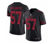 Youth Nike San Francisco 49ers #57 Michael Wilhoite Limited Black Rush NFL Jersey