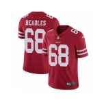 Youth Nike San Francisco 49ers #68 Zane Beadles Vapor Untouchable Limited Red Team Color NFL Jersey