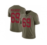 Youth Nike San Francisco 49ers #69 Mike McGlinchey Olive Stitched NFL Limited 2017 Salute to Service Jersey