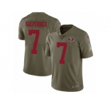Youth Nike San Francisco 49ers #7 Colin Kaepernick Limited Olive 2017 Salute to Service NFL Jersey