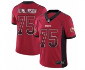Youth Nike San Francisco 49ers #75 Laken Tomlinson Limited Red Rush Drift Fashion NFL Jersey