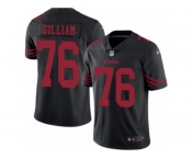 Youth Nike San Francisco 49ers #76 Garry Gilliam Limited Black Rush NFL Jersey