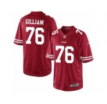 Youth Nike San Francisco 49ers #76 Garry Gilliam Limited Red Team Color NFL Jersey