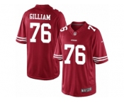 Youth Nike San Francisco 49ers #76 Garry Gilliam Limited Red Team Color NFL Jersey