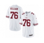 Youth Nike San Francisco 49ers #76 Garry Gilliam Limited White NFL Jersey