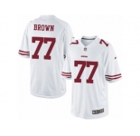 Youth Nike San Francisco 49ers #77 Trent Brown Limited White NFL Jersey