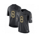 Youth Nike San Francisco 49ers #8 Steve Young Limited Black 2016 Salute to Service NFL Jersey