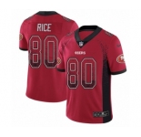 Youth Nike San Francisco 49ers #80 Jerry Rice Limited Red Rush Drift Fashion NFL Jersey