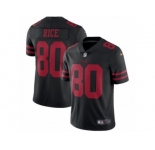 Youth Nike San Francisco 49ers #80 Jerry Rice Vapor Untouchable Limited Black NFL Jersey