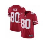 Youth Nike San Francisco 49ers #80 Jerry Rice Vapor Untouchable Limited Red Team Color NFL Jersey