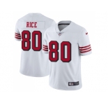 Youth Nike San Francisco 49ers #80 Jerry Rice White Rush Stitched NFL Vapor Untouchable Limited Jersey