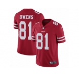 Youth Nike San Francisco 49ers #81 Terrell Owens Vapor Untouchable Limited Red Team Color NFL Jersey