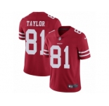 Youth Nike San Francisco 49ers #81 Trent Taylor Red Team Color Vapor Untouchable Limited Player NFL Jersey
