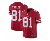 Youth Nike San Francisco 49ers #81 Trent Taylor Red Team Color Vapor Untouchable Limited Player NFL Jersey