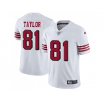 Youth Nike San Francisco 49ers #81 Trent Taylor White Rush Stitched NFL Vapor Untouchable Limited Jersey