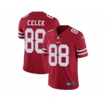 Youth Nike San Francisco 49ers #88 Garrett Celek Vapor Untouchable Limited Red Team Color NFL Jersey