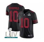Youth San Francisco 49ers #10 Jimmy Garoppolo Black Vapor Untouchable Limited Player Super Bowl LIV Bound Football Jersey