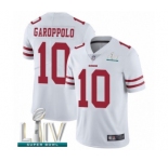 Youth San Francisco 49ers #10 Jimmy Garoppolo White Vapor Untouchable Limited Player Super Bowl LIV Bound Football Jersey
