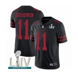 Youth San Francisco 49ers #11 Marquise Goodwin Black Vapor Untouchable Limited Player Super Bowl LIV Bound Football Jersey