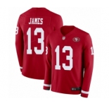 Youth San Francisco 49ers #13 Richie James Limited Red Therma Long Sleeve Football Jersey