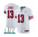 Youth San Francisco 49ers #13 Richie James Limited White Rush Vapor Untouchable Super Bowl LIV Bound Football Jersey