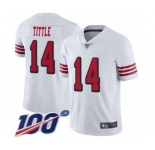 Youth San Francisco 49ers #14 Y.A. Tittle Limited White Rush Vapor Untouchable 100th Season Football Jersey