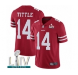 Youth San Francisco 49ers #14 Y.A. Tittle Red Team Color Vapor Untouchable Limited Player Super Bowl LIV Bound Football Jersey