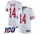 Youth San Francisco 49ers #14 Y.A. Tittle White Vapor Untouchable Limited Player 100th Season Football Jersey
