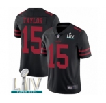 Youth San Francisco 49ers #15 Trent Taylor Black Vapor Untouchable Limited Player Super Bowl LIV Bound Football Jersey