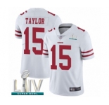 Youth San Francisco 49ers #15 Trent Taylor White Vapor Untouchable Limited Player Super Bowl LIV Bound Football Jersey