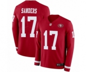 Youth San Francisco 49ers #17 Emmanuel Sanders Limited Red Therma Long Sleeve Football Jersey