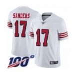 Youth San Francisco 49ers #17 Emmanuel Sanders Limited White Rush Vapor Untouchable 100th Season Football Jersey